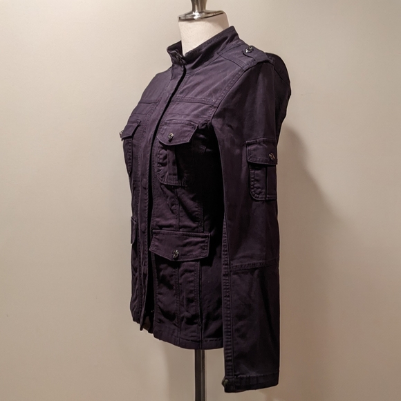Kensie Women's Deep Blue Military Style Utility Jacket Size M - Picture 3 of 5